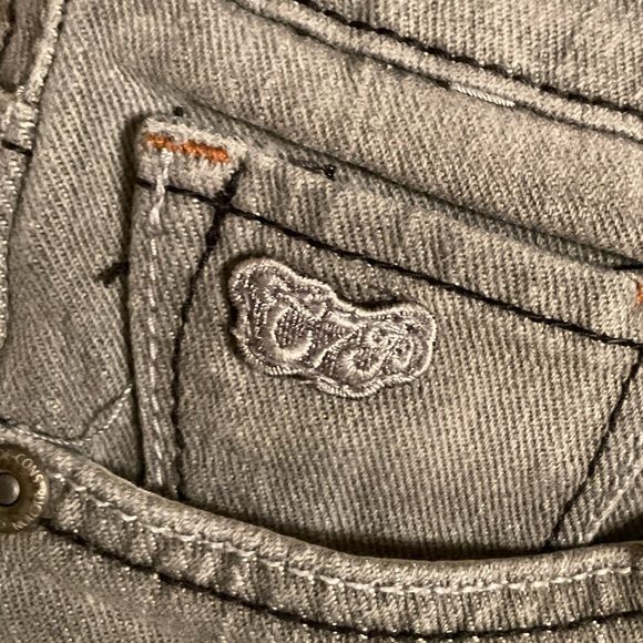 Chip & Pepper Steamer Lane Skinny Straight Leg Jeans Distressed Gray Stretch Sz5 - Picture 4 of 15